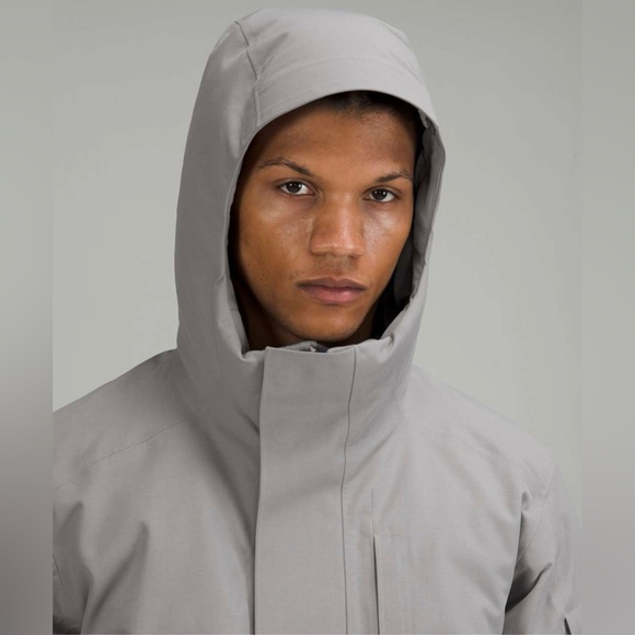 Lululemon NWT Men’s Cold City Parka sz Lg Gull Grey - Picture 3 of 11